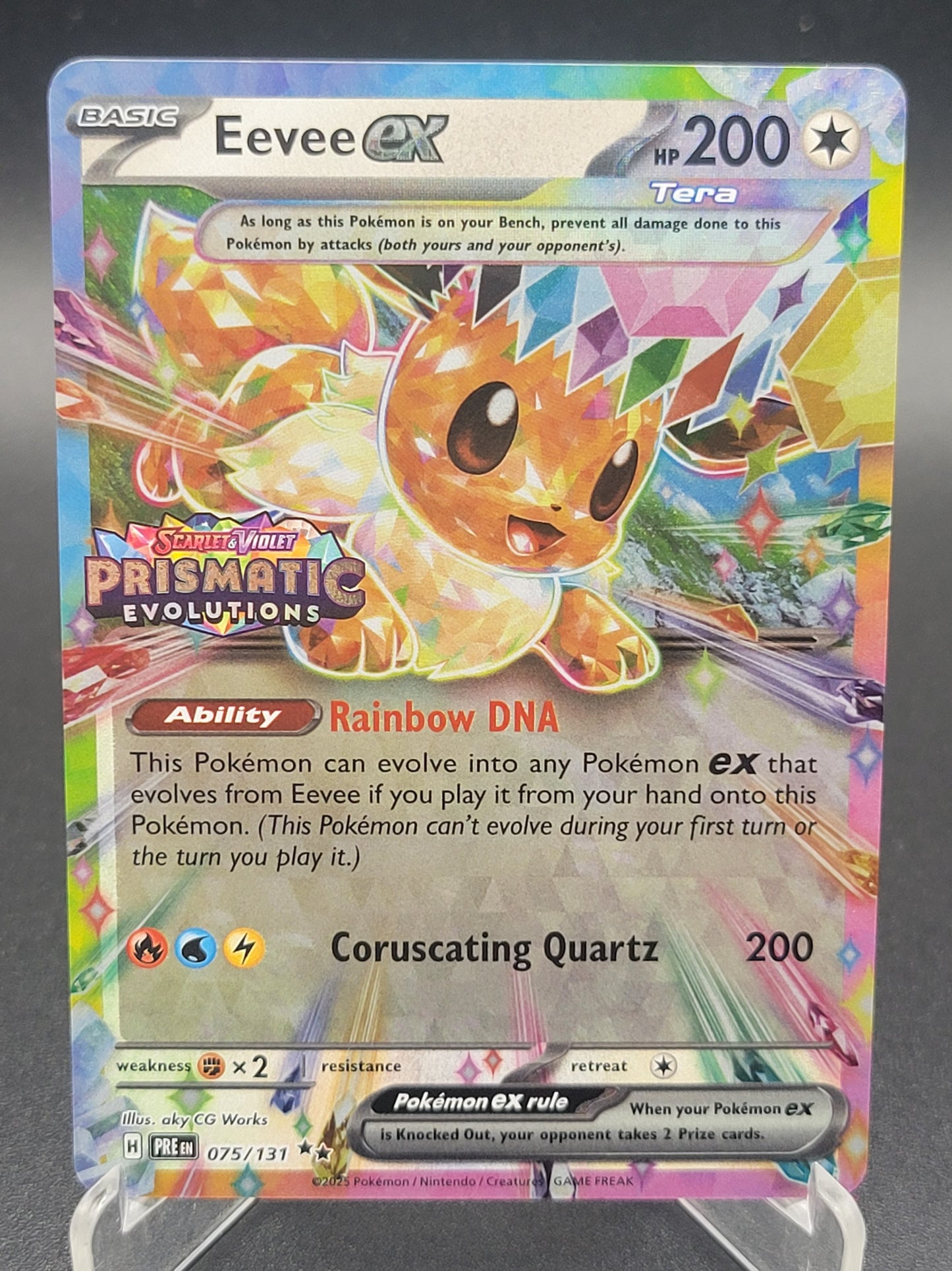 Pokémon TCG: 2024 Eevee ex 075/131 SV: Prismatic Evolutions Stamped Promo