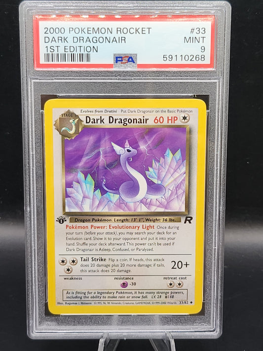 PSA 9 Pokémon TCG: 2000 Pokemon 1st Edition Dark Dragonair 33/82 Rocket