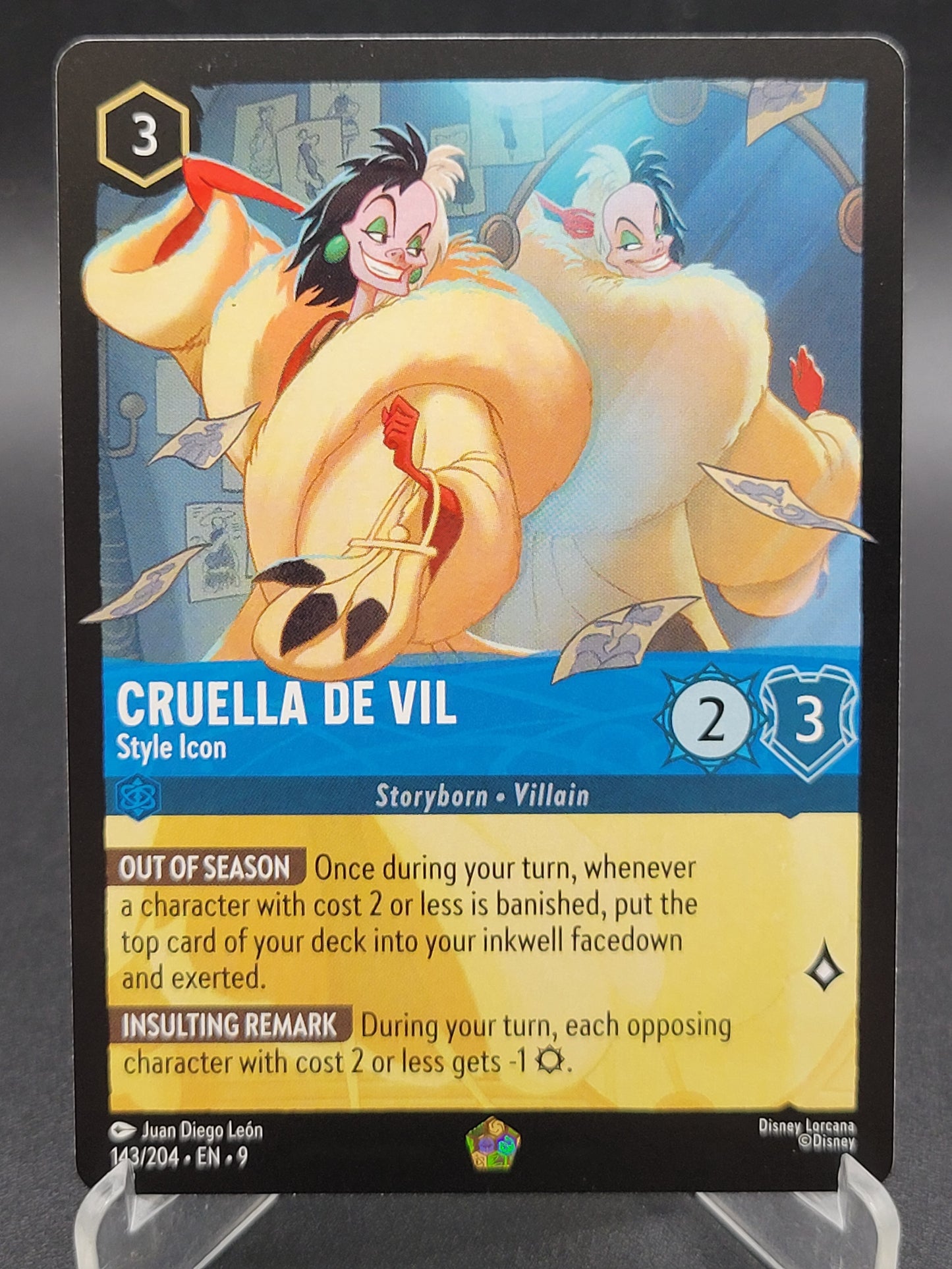 Lorcana TCG: Cruella De Vil Style Icon 143/204 Fabled