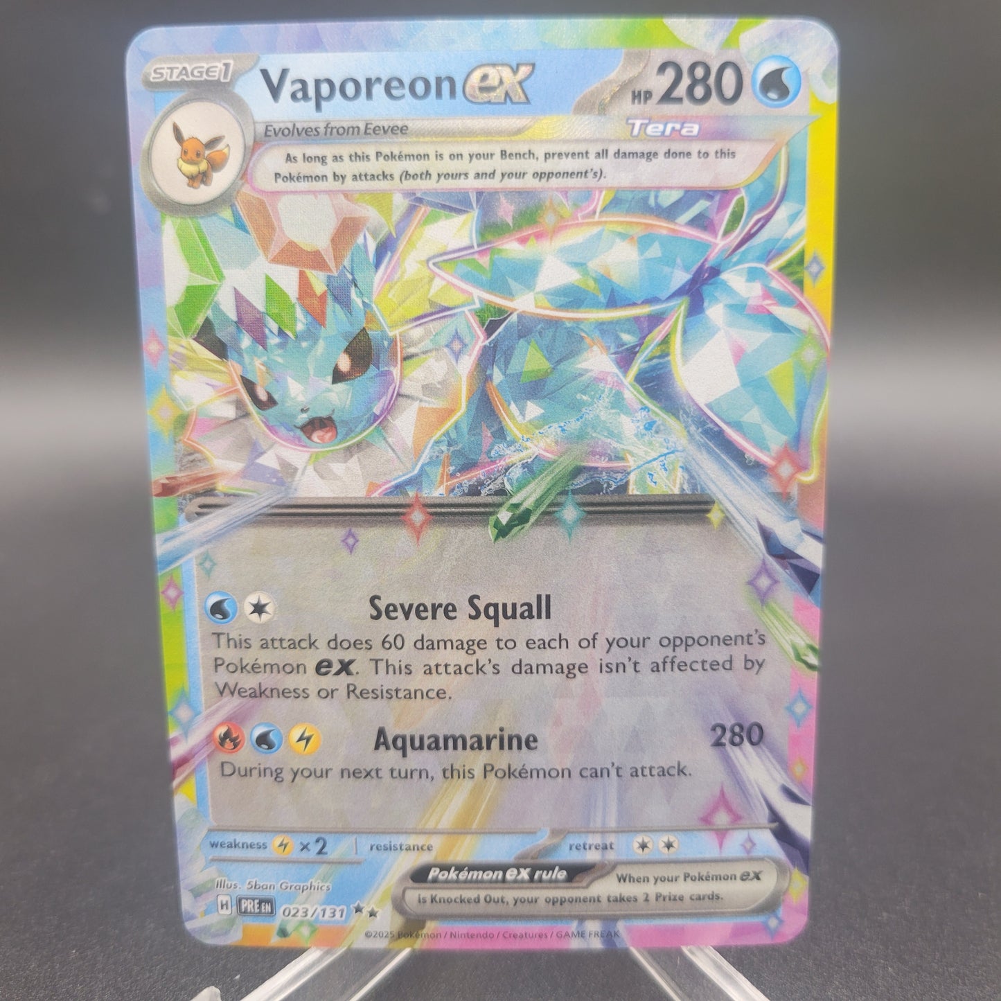 Pokémon TCG: 2025 - Vaporeon ex - 023/131 - SV: Prismatic Evolutions