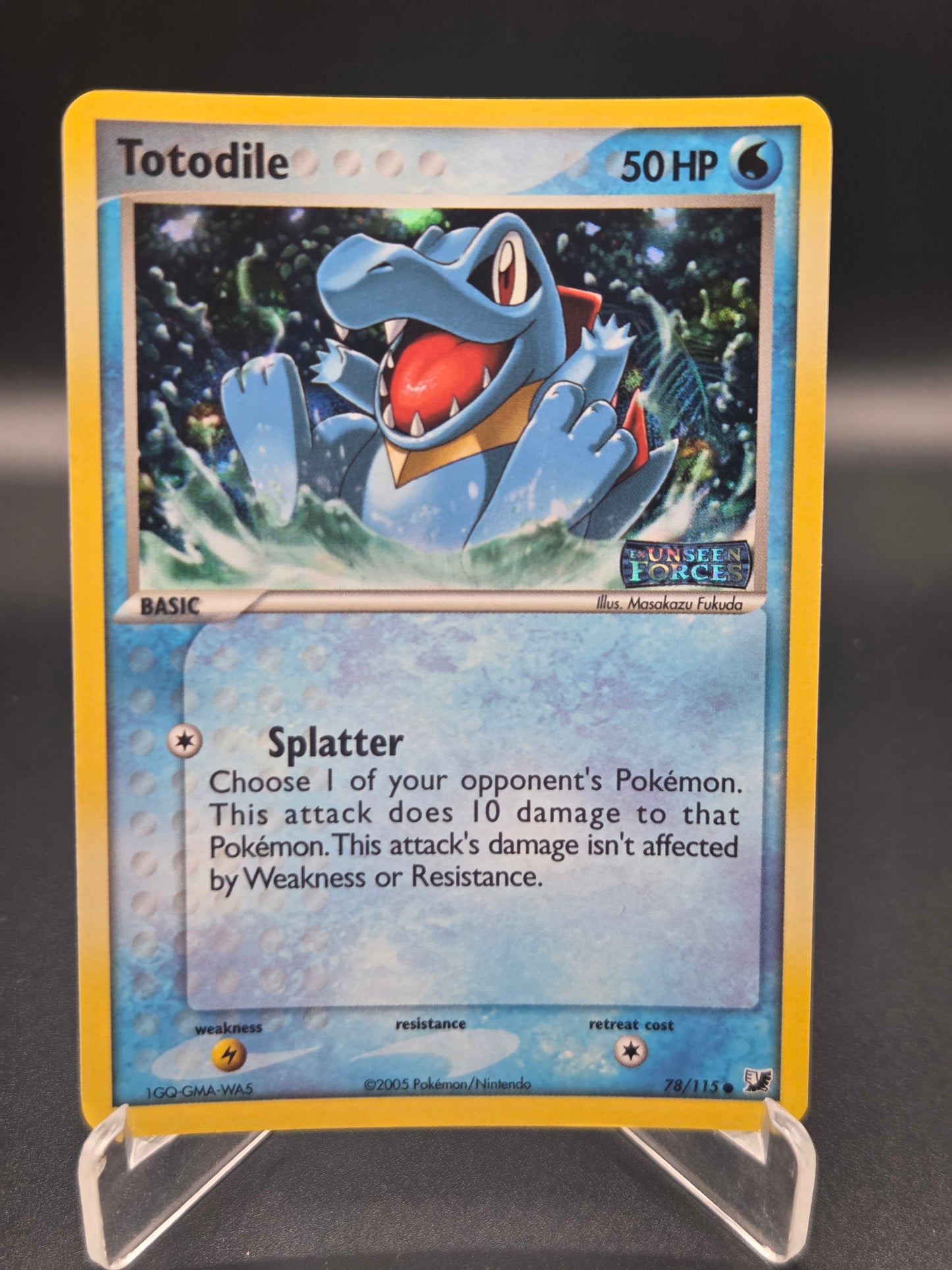 Pokémon TCG: 2005 Totodile 78/115 - Unseen Forces Reverse Holofoil