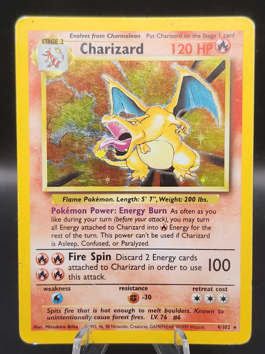 Pokémon TCG: 1999 Charizard 4/102 Base Set Holo