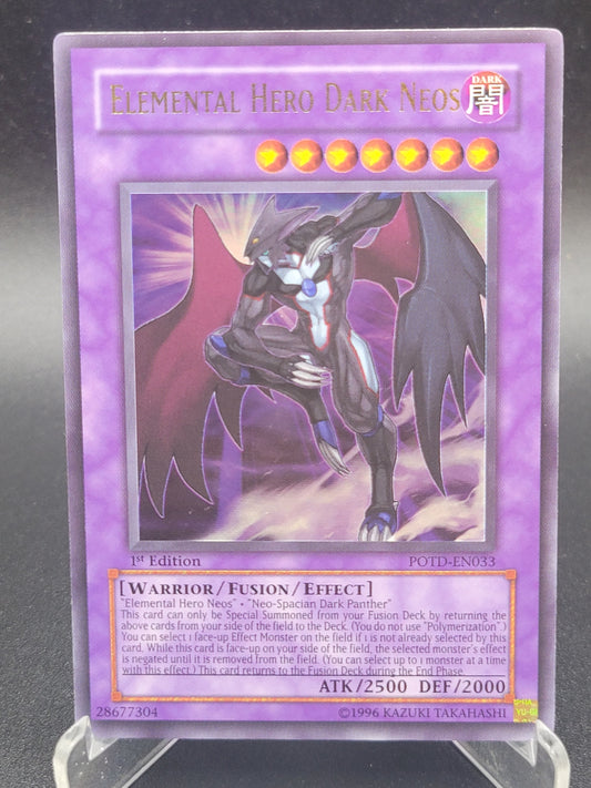Yu-Gi-Oh! TCG: Elemental HERO Dark Neos POTD-EN033 1st Edition Power of the Duelist