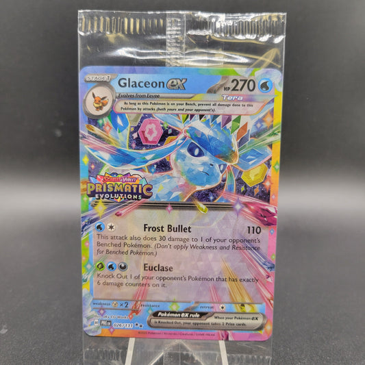 Pokémon TCG: 2025 - Glaceon ex - 026/131 - SV: Prismatic Evolutions - Stamped Promo - Sealed
