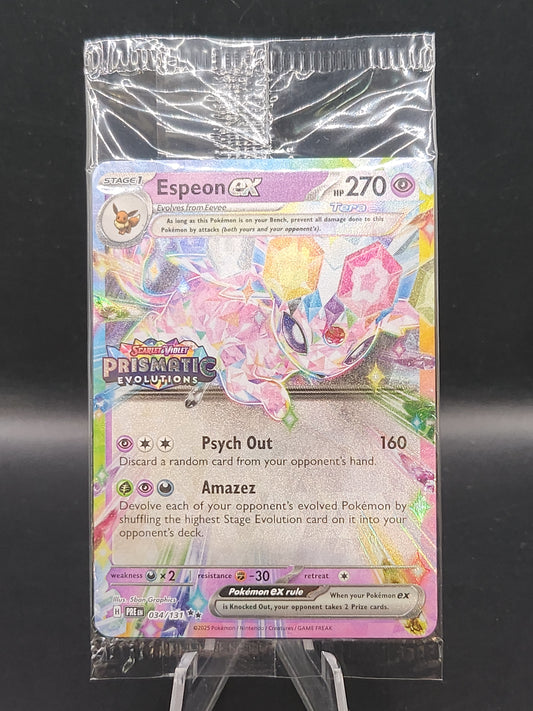 Pokémon TCG: 2025 Espeon ex 034/131 SV: Prismatic Evolutions Stamped Sealed