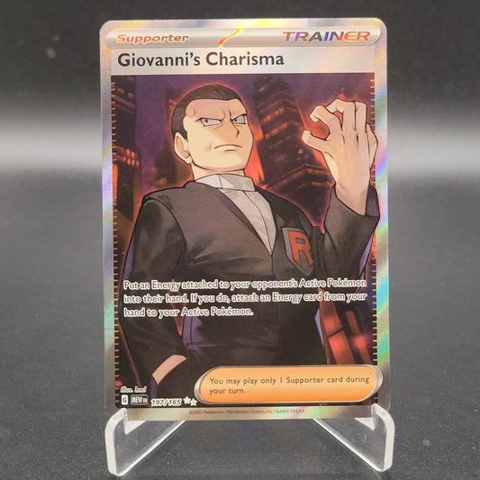 Pokémon TCG: 2023 Giovanni’s Charisma 197/165 SV: Scarlet & Violet 151