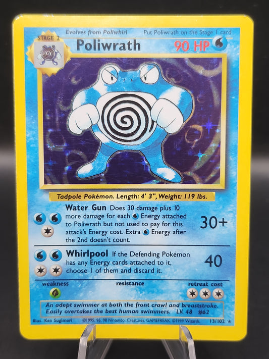 Pokémon TCG: 1999 Poliwrath 13/102 Base Set Unlimited Holo