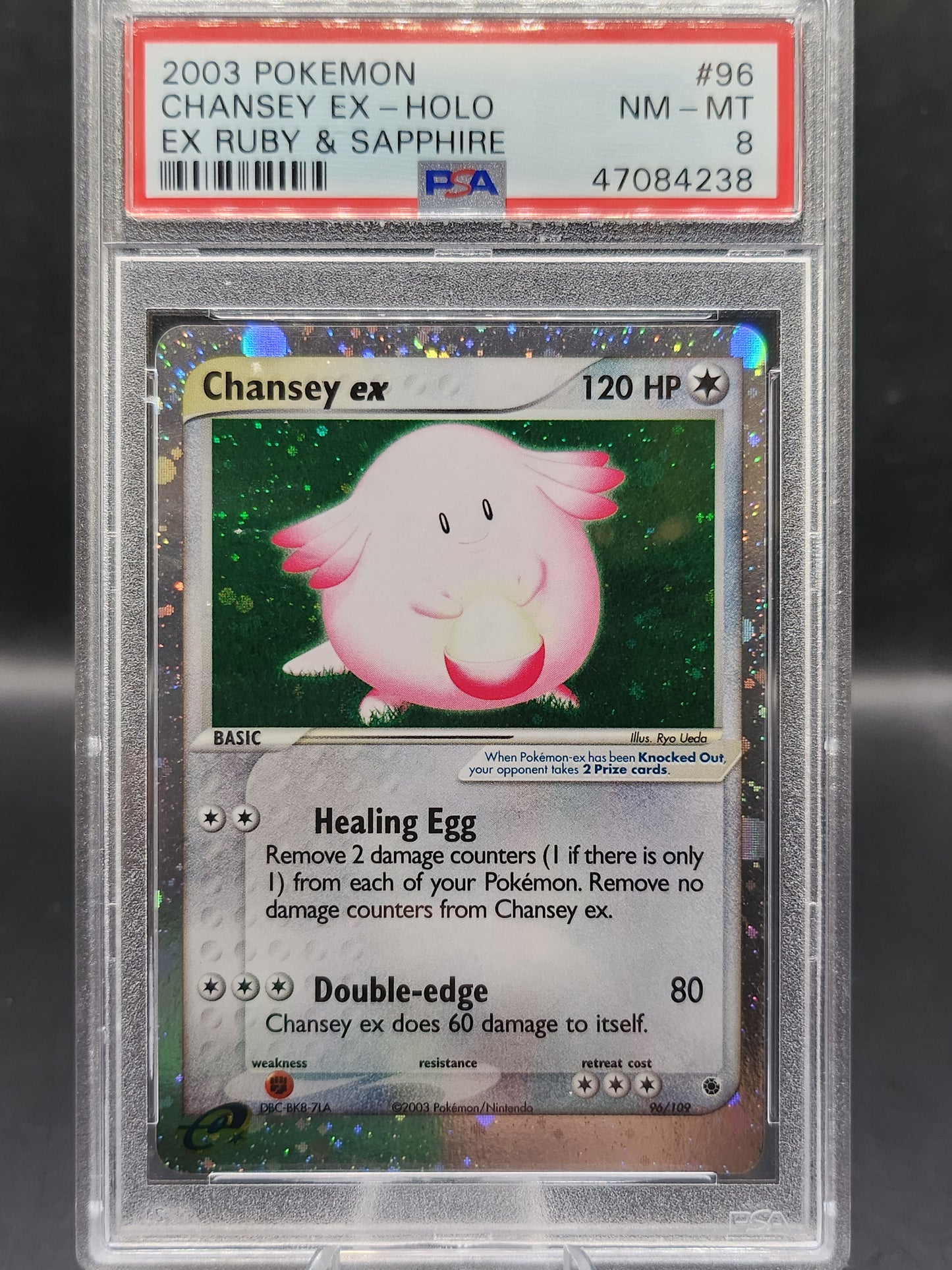 PSA 8 Pokémon TCG: 2003 Chansey EX 96/109: Ruby & Sappire