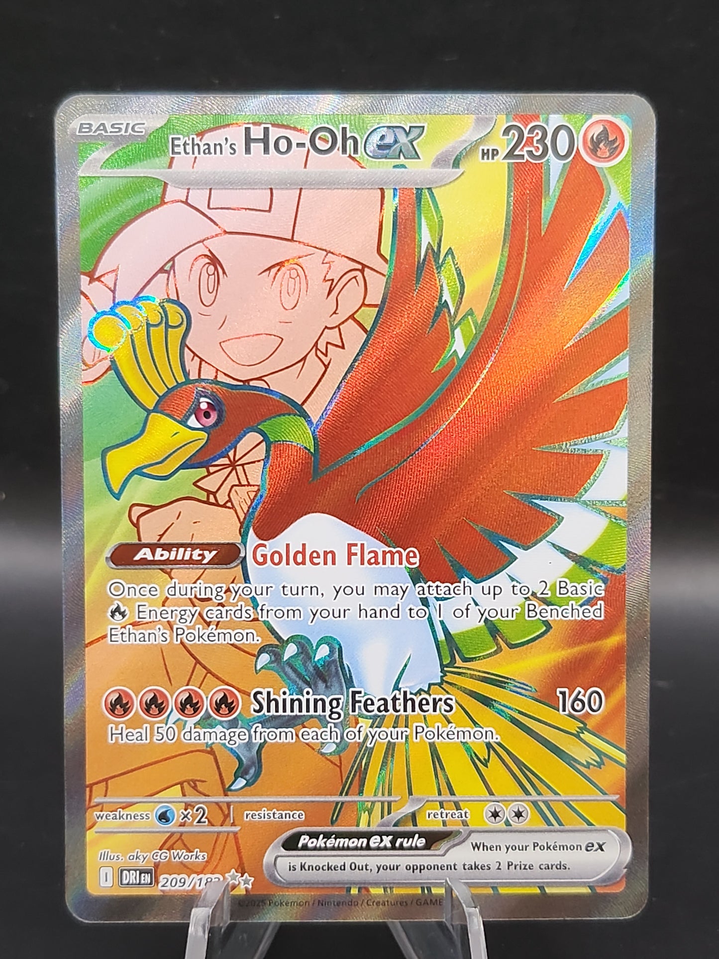 Pokémon TCG: 2025 Ethan's Ho-oh ex 209/182 SV: Destined Rivals