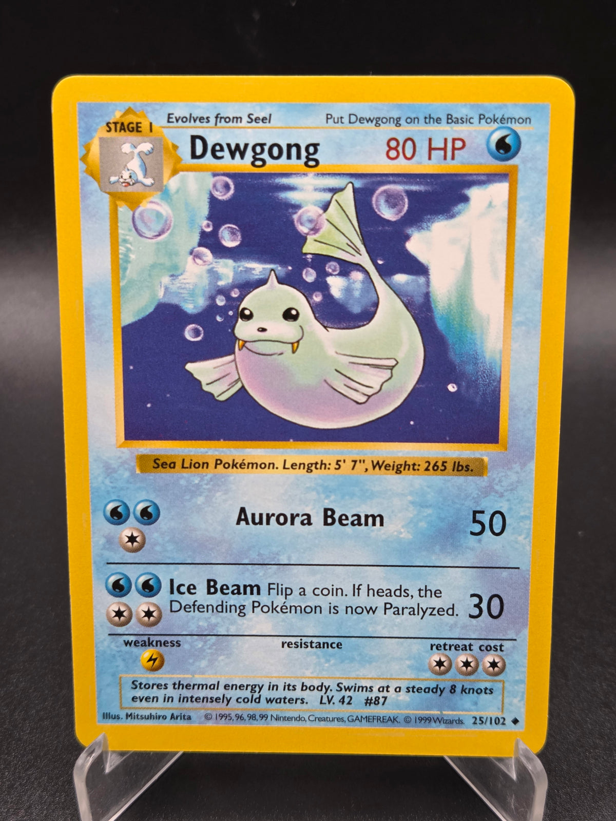 Pokémon TCG: 1999 Dewgong 25/102 Base Set Shadowless