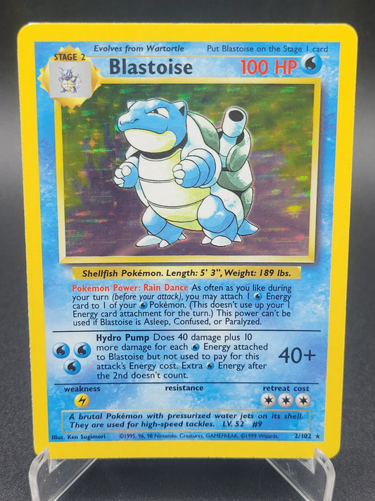 Pokémon TCG: 1999 Blastoise 2/102 Base Set Holo (Lightly Played)