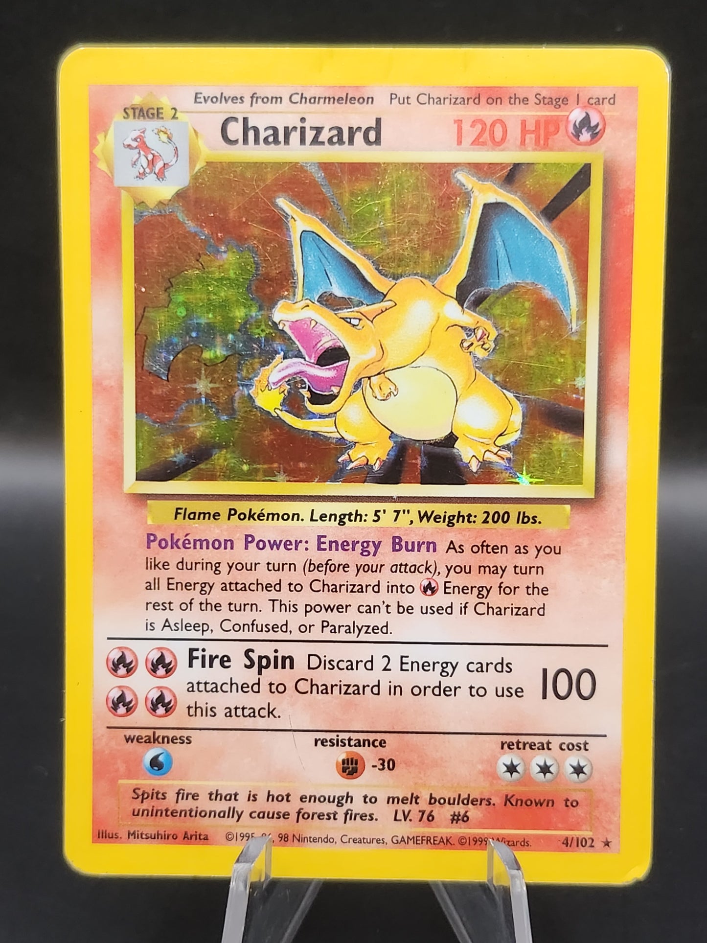 Pokémon TCG: 1999 Charizard 4/102 Base Set Holo