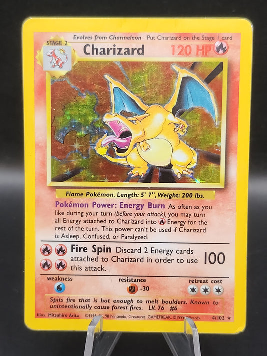 Pokémon TCG: 1999 Charizard 4/102 Base Set Holo