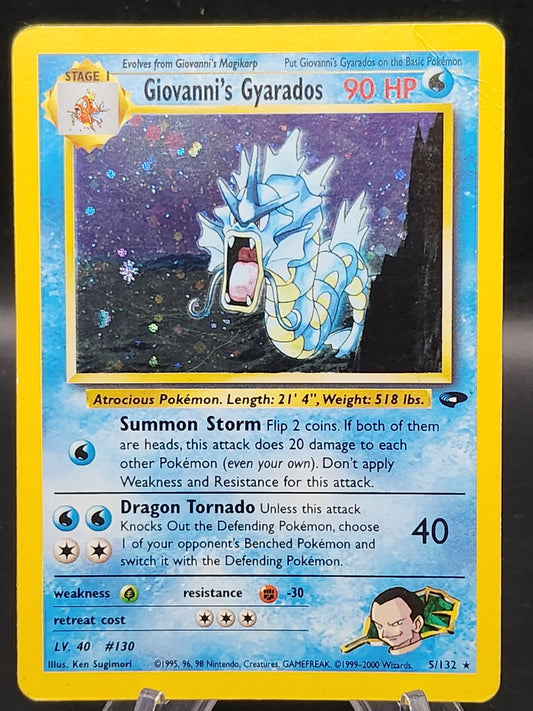 Pokémon TCG: 1999 Giovanni's Gyarados 5/132 Gym Heroes Unlimited