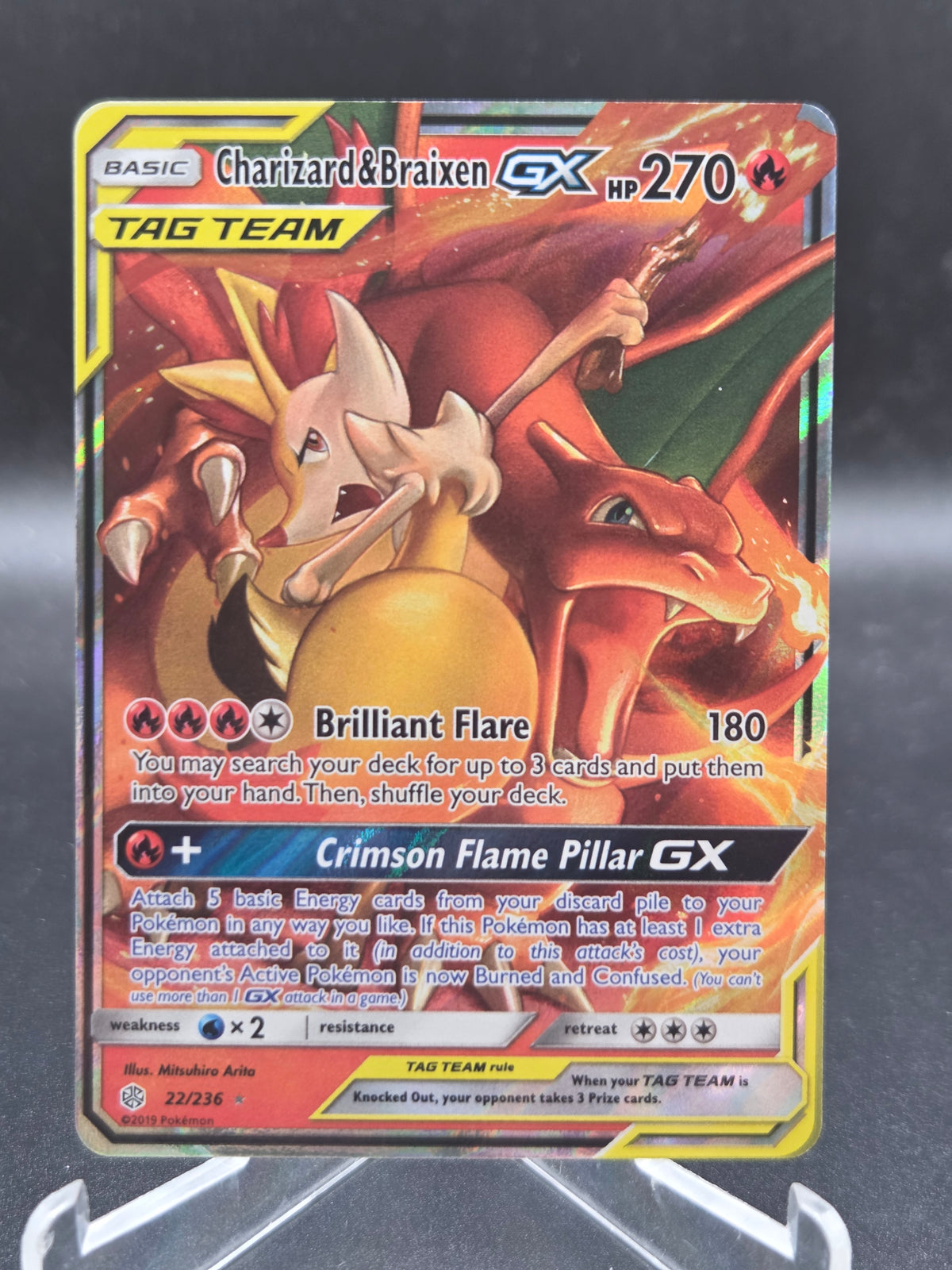 Pokémon TCG: 2019 Charizard & Braixen 22/236 SM: Cosmic Eclipse (Near Mint)