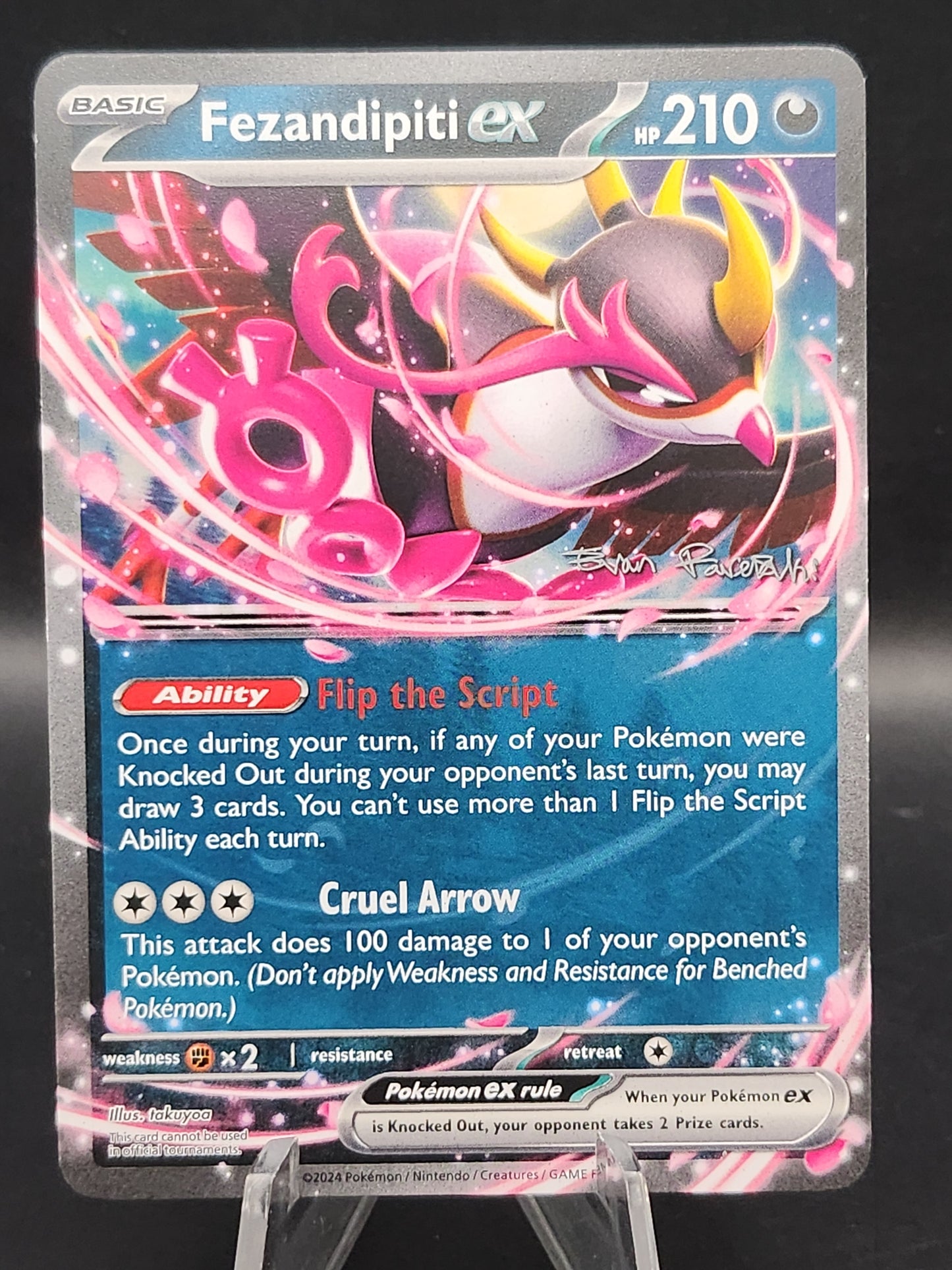 Pokémon TCG: Fezandipiti ex - 038/064 - 2024 (Evan Pavelski) - World Championship Decks