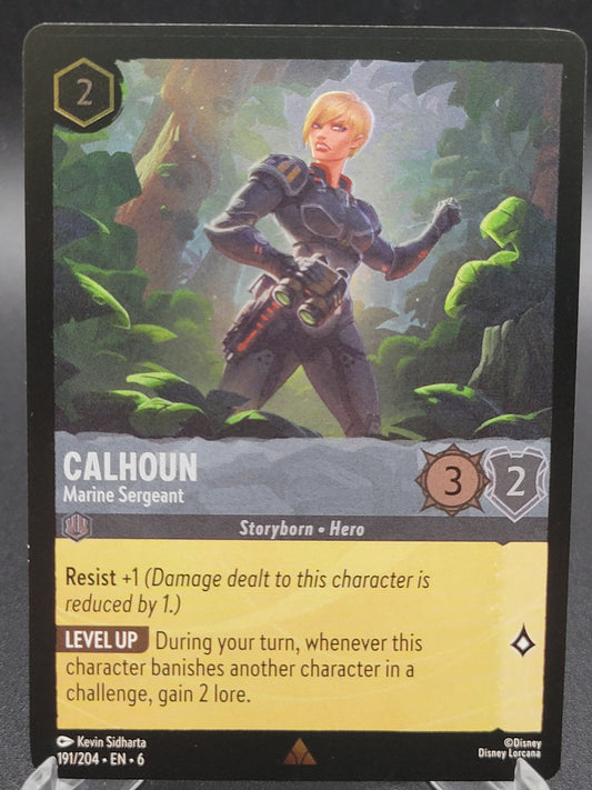 Lorcana TCG: Calhoun Marine Sergeant (Cold Foil) 191/204 Azurite Sea