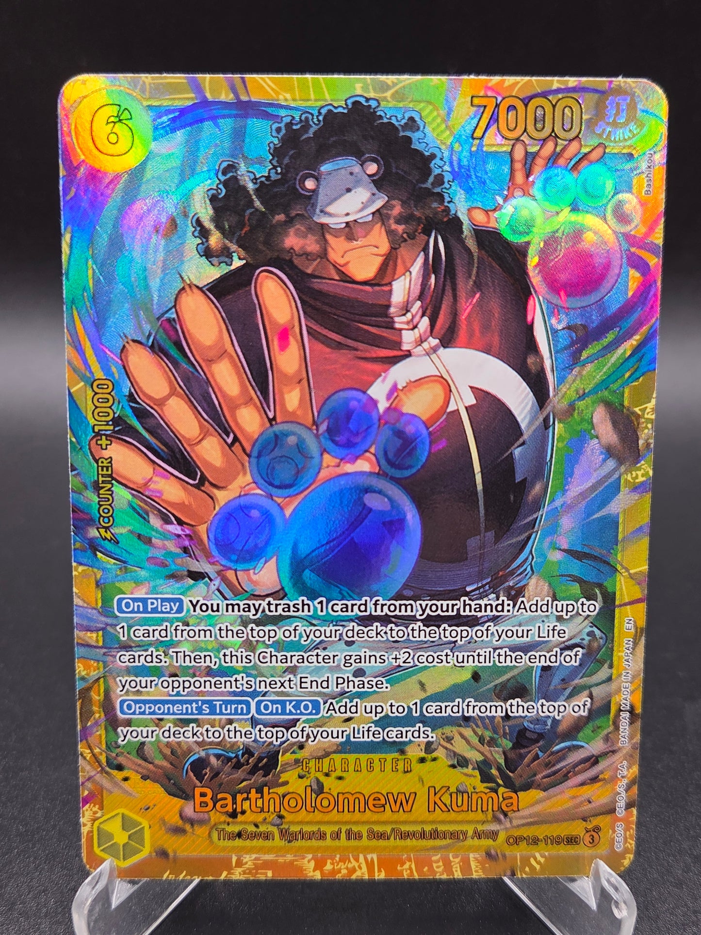 One Piece TCG: Bartholomew Kuma OP12-119 Legacy of the Master