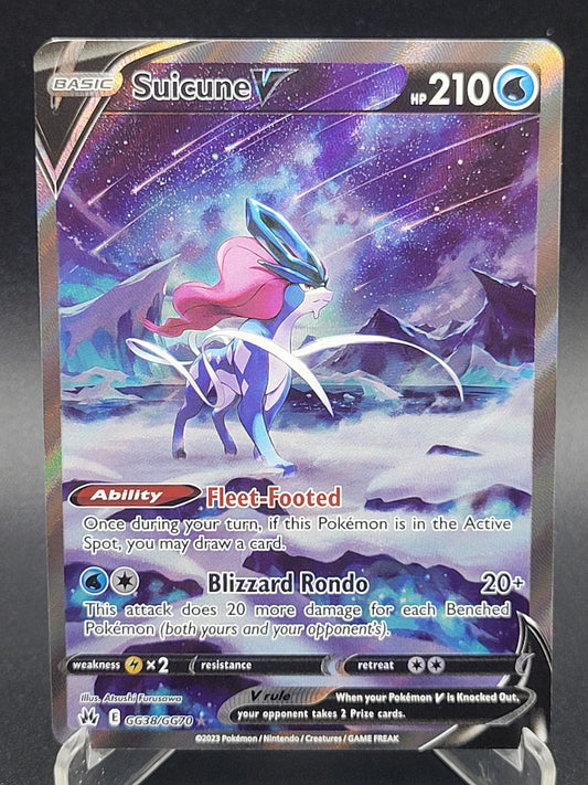 Pokémon TCG: 2023 Suicune V GG38/GG70 SWSH: Crown Zenith Galarian Gallery