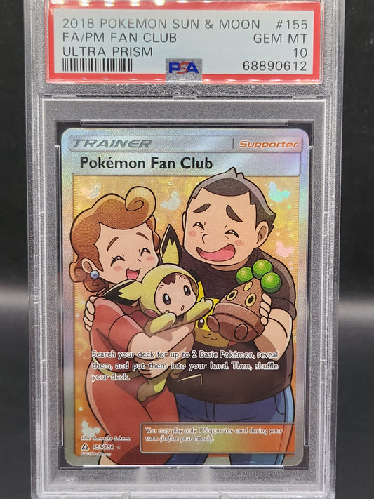 PSA 10 Pokémon TCG: 2018 Pokemon Fan Club 155/156 S&M: Ultra Prism
