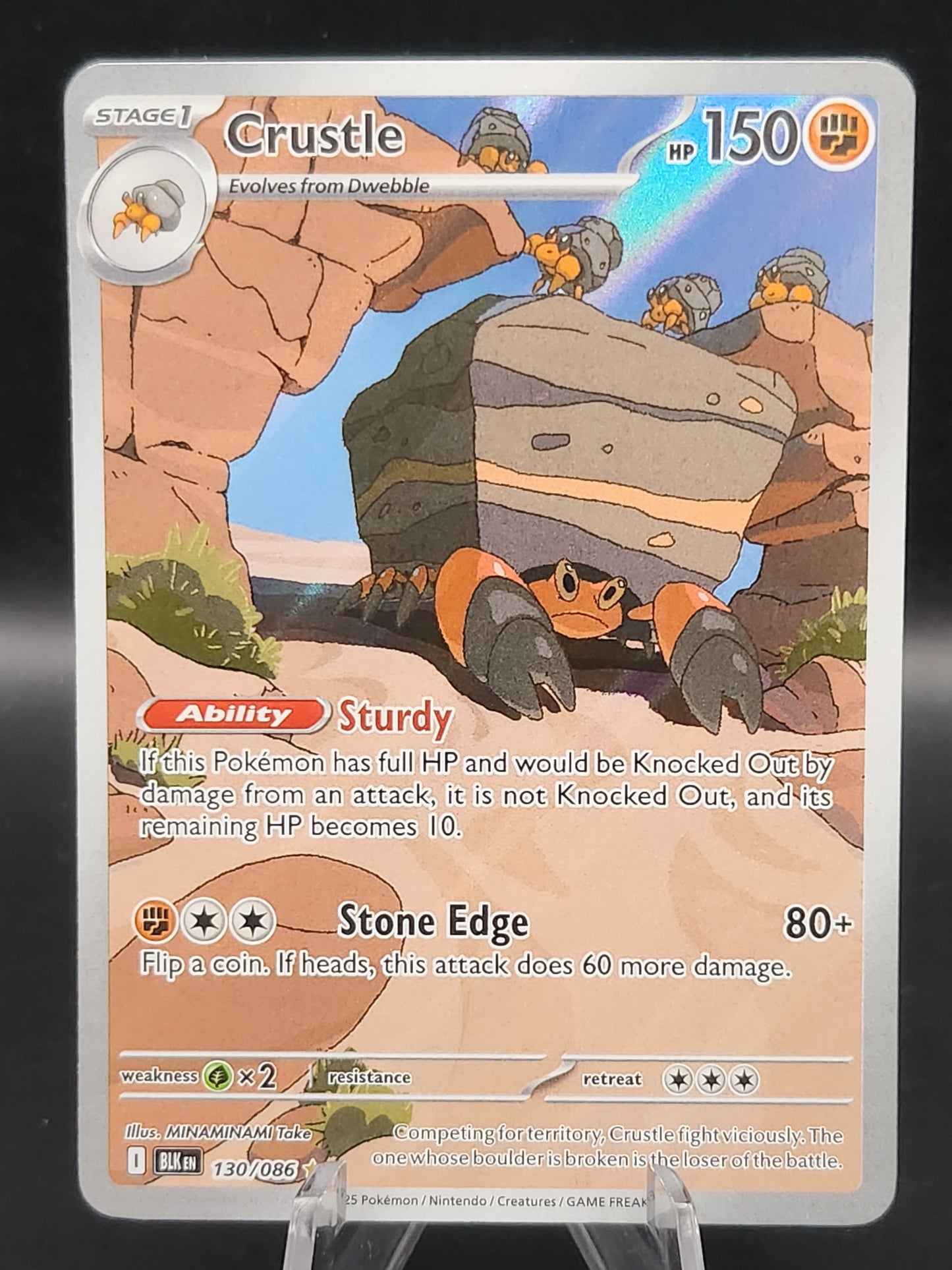 Pokémon TCG: 2025 - Crustle - 130/086 - SV: Black Bolt