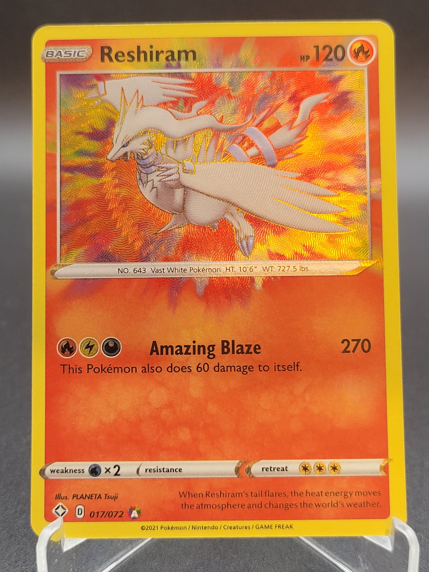 Pokémon TCG: 2021 Reshiram 017/072 SWSH: Shining Fates