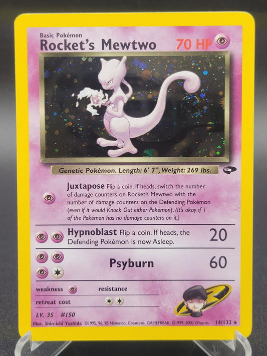 Pokémon TCG: 2000 Rocket's Mewtwo 14/132 Gym Challenge Unlimited Holo