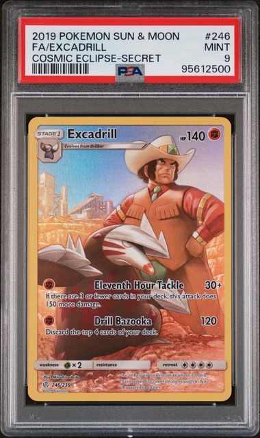PSA 9 Pokémon TCG: 2019 Excadrill 246/236 Cosmic Eclipse