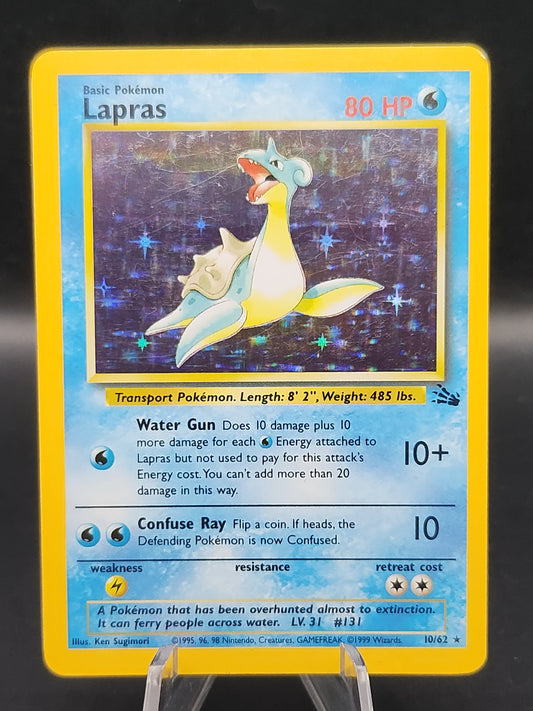 Pokémon TCG: 1999 Lapras 10/62 Fossil Unlimited Holo