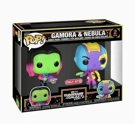 Funko PoP! Marvel: Gamora & Nebula (Guardians of The Galaxy Vol. 2)(Blacklight) 2-Pack (Target Exclusive)