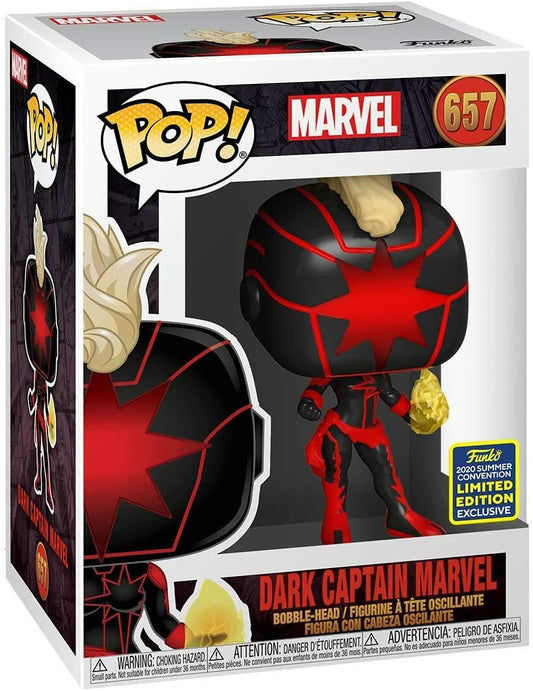Funko PoP! Marvel: Dark Captain Marvel 657 - 2020 Summer Convention Limited Edition Exclusive