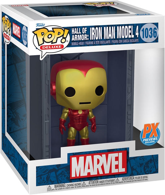 Funko PoP! Marvel: Hall of Armor: Iron Man Model 4 1036 (PX Reviews Exclusive)(Jumbo)