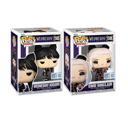 Funko PoP! Wednesday: Wednesday Addams 1585 & Enid Sinclair 1586 2-Pack (2024 Fall Convention Limited Edition)