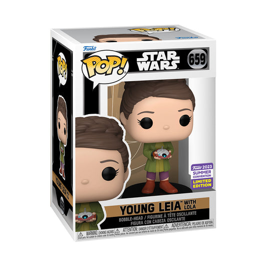 Funko PoP! STAR WARS: Young Leia with Lola 659 (2023 Summer Convention Limited Edition)