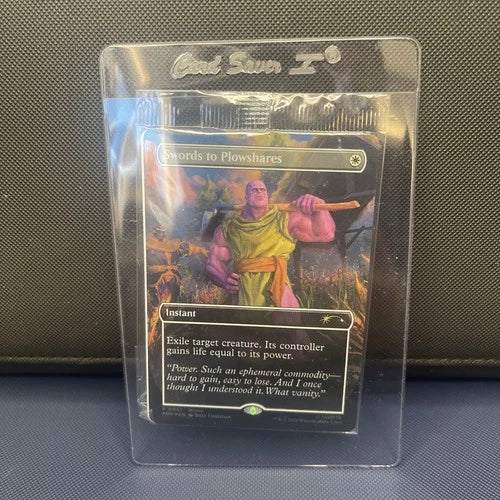 MTG TCG: Swords to Plowshares (Borderless) (Magazine Insert) - Media Promos (MEDIA) (Thanos)