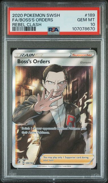 PSA 9 Pokémon TCG: 2020 Boss's Orders - 189/192 - Rebel Clash