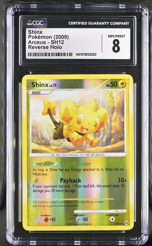 CGC 8 Pokémon TCG: 2009 Shinx SH12 - Arceus - Reverse Holo