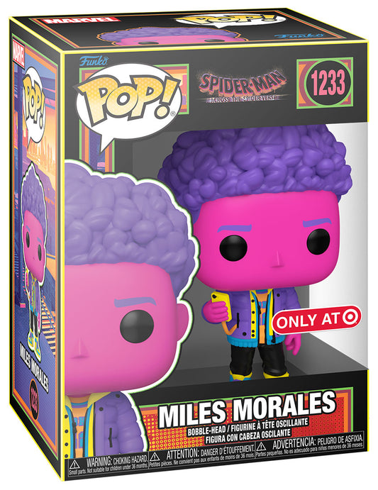 Funko PoP! Marvel: Miles Morales (Spider-Man Across The Spiderverse)(Blacklight) 1233 (Target Exclusive)