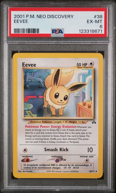 PSA 6 Pokémon TCG: 2001 Eevee 38/75 Neo DIscovery