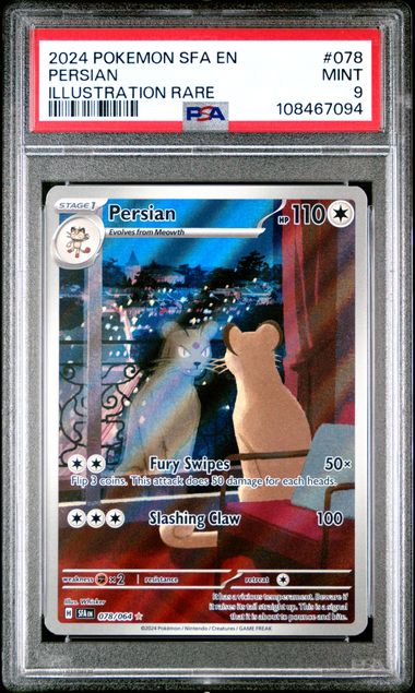 PSA 9 Pokémon TCG: 2024 Persian 078/064 S&V: Shrouded Fable