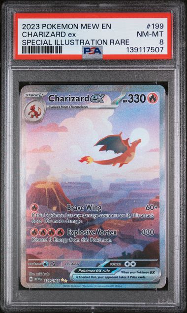 PSA 8 Pokémon TCG: 2023 Charizard ex 199/165 SV: 151