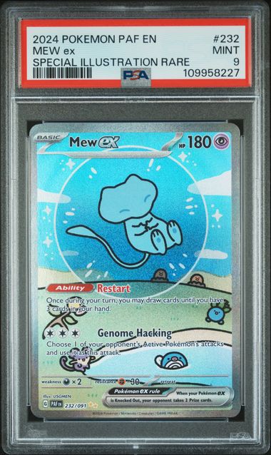 PSA 9 Pokémon TCG: 2024 Mew ex 236/091 SV: Paldean Fates