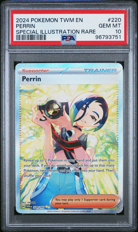 PSA 10 Pokémon TCG: 2024 Perrin 220/167 & Hisuian Growlithe 181/167 (Sequential Grading)