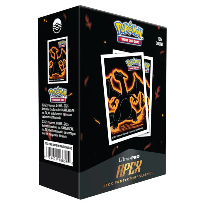 Pokémon: Neon Kanto Charizard 105ct APEX DECK PROTECTOR® Sleeves