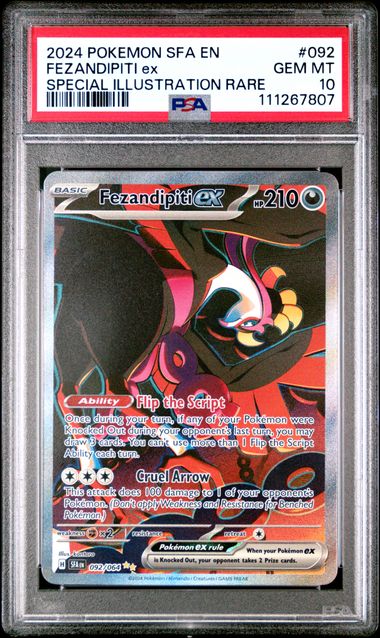 PSA 10 Pokémon TCG 2024 Fezandipiti ex - 092/064 - S&V: Shrouded Fable