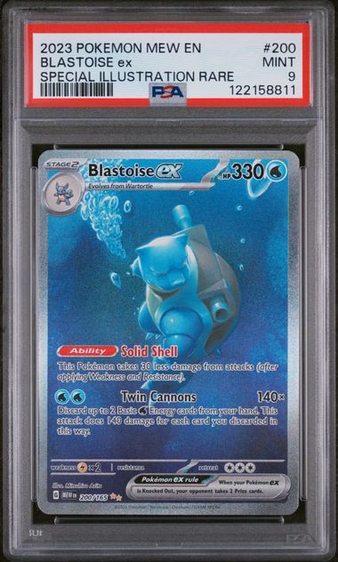 PSA 9 Pokémon TCG: 2023 Blastoise Ex 200/165 S&V:151