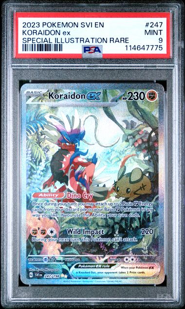 PSA 9 Pokémon TCG: 2023 Koraidon ex 247/198 Scarlet & Violet Alt Art
