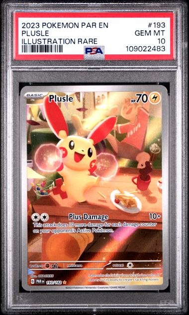 PSA 10 Pokémon TCG: 2023 Plusle - 193/182 - SV: Paradox Rift