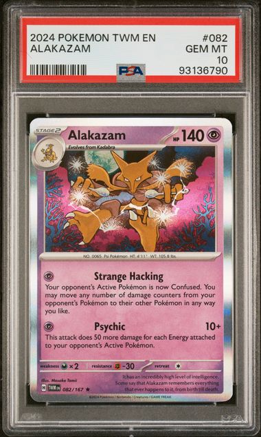 PSA 10 Pokémon TCG: 2024 Alakazam 082/167 S&V: Twilight Masquerade