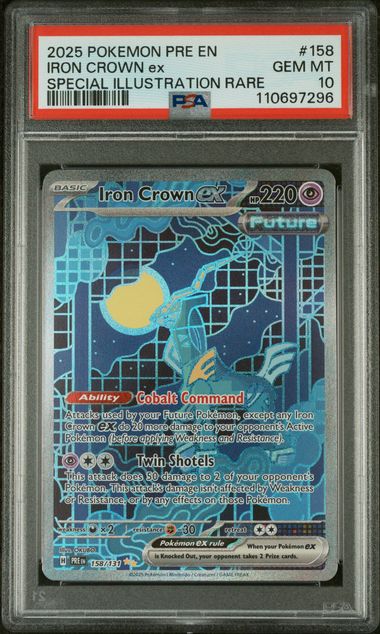 PSA 10 Pokémon TCG: 2024 Iron Crown ex - 158/131 - SV: Prismatic Evolutions
